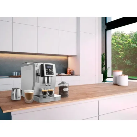 ESPRESSOR AUTOMAT DE'LONGHI ECAM23.420SW, ARGINTIU / ALB