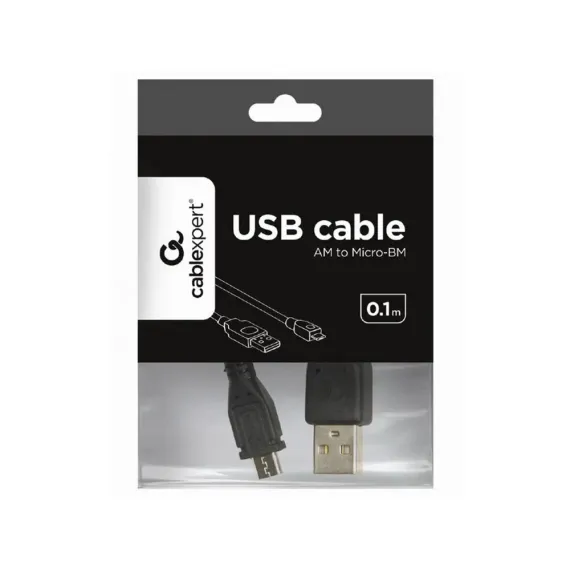 CABLU INCARCARE SI SINCRONIZARE CABLEXPERT CCP-MUSB2-AMBM-0.1M, USB TYPE-A/MICRO-USB, 0,1M, NEGRU