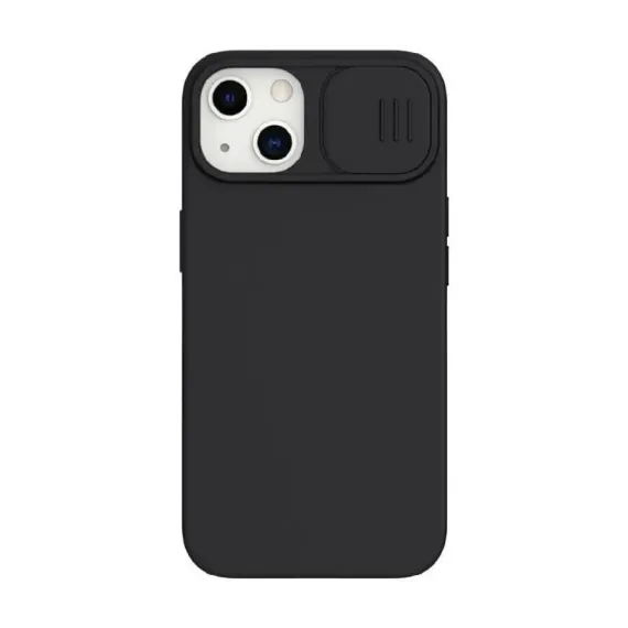 HUSA NILLKIN IPHONE 13, CAMSHIELD SILKY SILICONE, ELEGANT BLACK