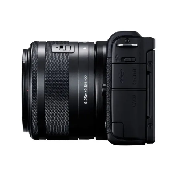 БЕЗЗЕРКАЛЬНЫЙ ФОТОАППАРАТ CANON EOS M200 + EF-M 15-45 IS + EF-M 55-200 IS, ЧЁРНЫЙ