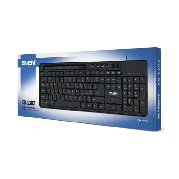 TASTATURA SVEN KB-S302, CU FIR, NEGRU