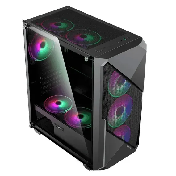 CARCASA PC GAMEMAX REVOLT, MIDI-TOWER, ATX, NEGRU