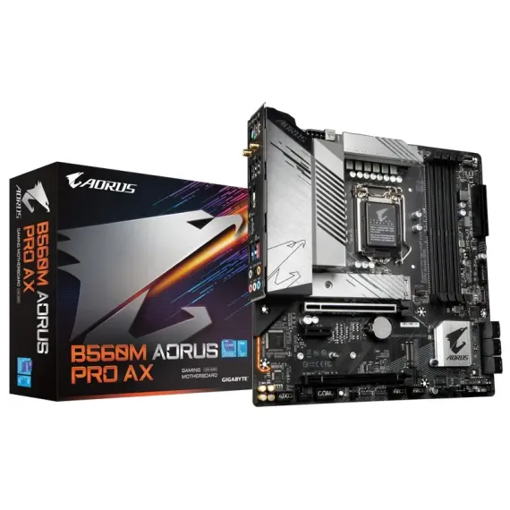 PLACA DE BAZA GIGABYTE B560M AORUS PRO AX, LGA1200, INTEL B560, MICRO-ATX