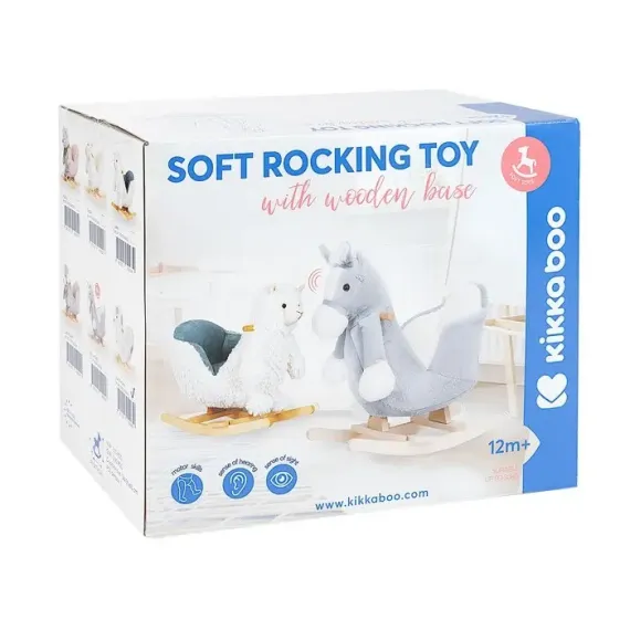 SCAUN BALANSOAR PENTRU COPII KIKKA BOO PUPPY, GRI