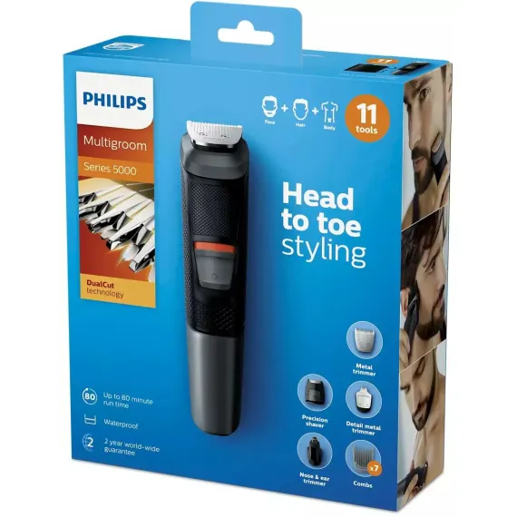 TRIMMER PENTRU BARBATI PHILIPS SERIES 5000 MG5730/15, NEGRU