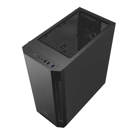 CARCASA PC GAMEMAX FORTRESS TG, MIDI-TOWER, ATX, NEGRU