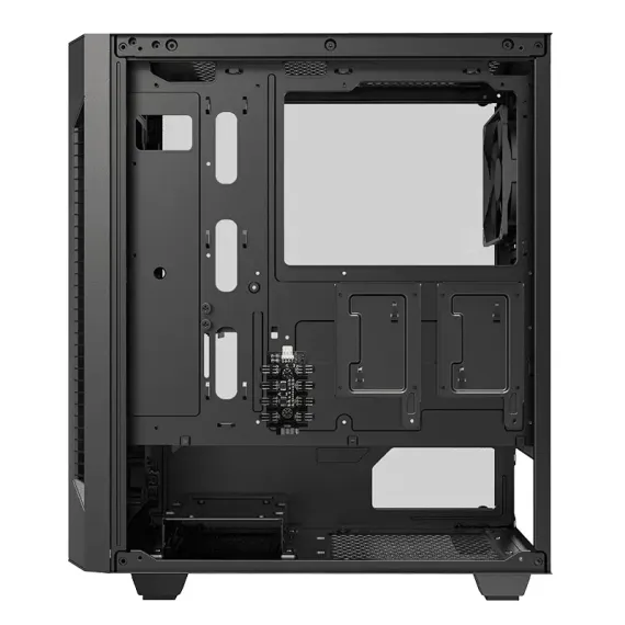 CARCASA PC GAMEMAX FORTRESS TG, MIDI-TOWER, ATX, NEGRU