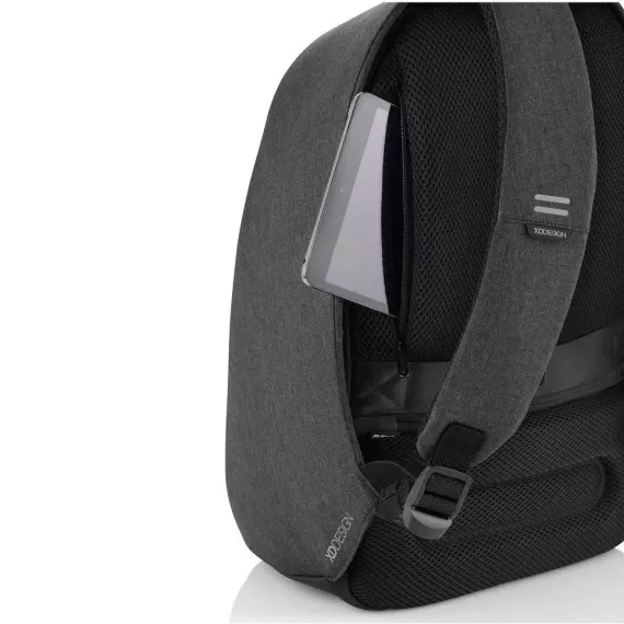 RUCSAC PENTRU LAPTOP BOBBY PRO, 15.6", PIELE ARTIFICIALA, NEGRU