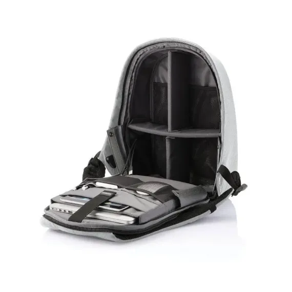 RUCSAC PENTRU LAPTOP BOBBY PRO, 15.6", PIELE ARTIFICIALA, GRI