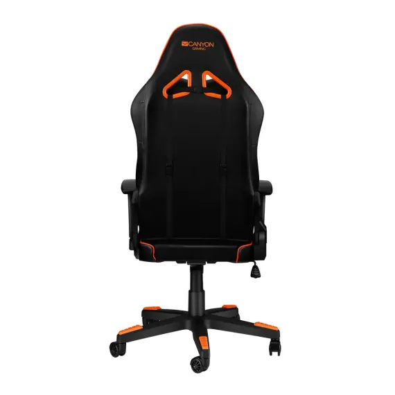 ИГРОВОЕ КРЕСЛО CANYON DEIMOS, ИСКУССТВЕННАЯ КОЖА, ЧЕРНЫЙ/ОРАНЖЕВЫЙ