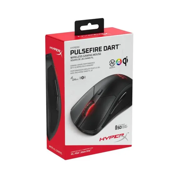 MOUSE WIRELESS HYPERX PULSEFIRE DART, NEGRU