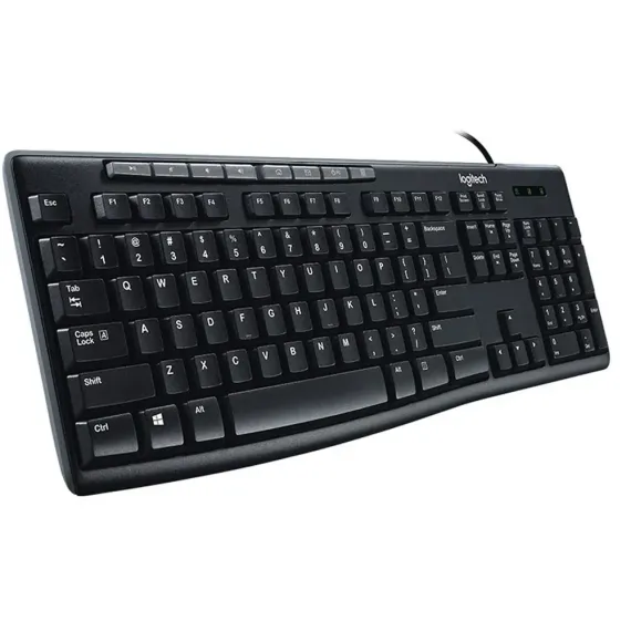 TASTATURA LOGITECH K200, CU FIR, NEGRU