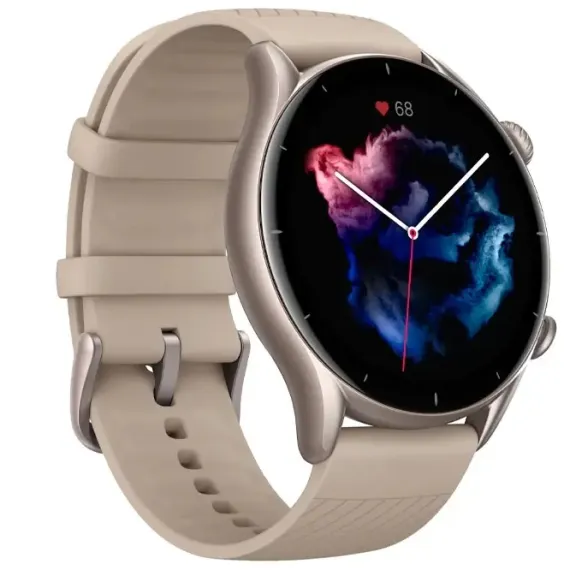CEAS INTELIGENT XIAOMI AMAZFIT GTR 3, CARCASA DIN ALUMINIU DE CULOARE GRI CU BANDA DIN SILICON GRI