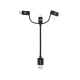 Cable 3 in 1, USB - MicroUSB / Lightning / USB Type-C, 10cm, Tellur Black   TLL155343 Cable 3 in 1, USB - MicroUSB / Lightning / USB Type-C, 10cm, Tellur Black   TLL155343