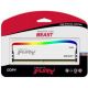 16GB DDR4-3200  Kingston FURY® Beast DDR4 RGB Special Edition, PC25600, CL16, 1.35V, Auto-overclocking, Asymmetric WHITE heat spreader, Dynamic RGB effects featuring Kingston FURY Infrared Sync technology, Intel XMP Ready (Extreme Memory Profiles) 16GB DDR4-3200  Kingston FURY® Beast DDR4 RGB Special Edition, PC25600, CL16, 1.35V, Auto-overclocking, Asymmetric WHITE heat spreader, Dynamic RGB effects featuring Kingston FURY Infrared Sync technology, Intel XMP Ready (Extreme Memory Profiles)