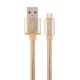 Cable USB2.0/Type-C Cotton braided - 1.8m - Cablexpert CCB-mUSB2B-AMCM-6-G, Cable USB2.0/Type-C Cotton braided - 1.8m - Cablexpert CCB-mUSB2B-AMCM-6-G,