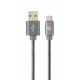 Cable USB2.0/Type-C - 1m - Cablexpert CC-USB2S-AMCM-1M-BG, Premium spiral metal Type-C USB charging and data cable, USB 2.0 A-plug to type-C plug, up to 480 Mb/s, cotton braided, blister, grey Cable USB2.0/Type-C - 1m - Cablexpert CC-USB2S-AMCM-1M-BG, Premium spiral metal Type-C USB charging and data cable, USB 2.0 A-plug to type-C plug, up to 480 Mb/s, cotton braided, blister, grey