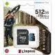 512GB microSD Class10 A2 UHS-I U3 (V30) Kingston Canvas Go! Plus, Ultimate, Read: 170Mb/s, Write: 90Mb/s, Ideal for Android mobile devices, action cams, drones and 4K video production 512GB microSD Class10 A2 UHS-I U3 (V30) Kingston Canvas Go! Plus, Ultimate, Read: 170Mb/s, Write: 90Mb/s, Ideal for Android mobile devices, action cams, drones and 4K video production
