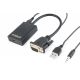 Адаптер Gembird  A-VGA-HDMI-01, VGA to HDMI / 0.15m / black Адаптер Gembird  A-VGA-HDMI-01, VGA to HDMI / 0.15m / black