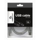 Cable USB2.0 CCP-USB2-AMBM-6G, USB 2.0 A-plug B-plug 6ft cable, 1.8 m, Grey Color Cable USB2.0 CCP-USB2-AMBM-6G, USB 2.0 A-plug B-plug 6ft cable, 1.8 m, Grey Color