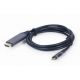Cable Type-C to HDMI - 1.8m - Cablexpert CC-USB3C-HDMI-01-6, 1.8m, USB Type-C to HDMI display adapter cable, Supported resolutions: HDMI up to 4K at 60 Hz, Space Grey Cable Type-C to HDMI - 1.8m - Cablexpert CC-USB3C-HDMI-01-6, 1.8m, USB Type-C to HDMI display adapter cable, Supported resolutions: HDMI up to 4K at 60 Hz, Space Grey