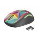 Trust Yvi FX Wireless Mouse - Geometrics, LED illumination in continuously changing colours, 8m 2.4GHz, Micro receiver, 800-1600 dpi, 4 button, Rubber sides for comfort and grip, USB Trust Yvi FX Wireless Mouse - Geometrics, LED illumination in continuously changing colours, 8m 2.4GHz, Micro receiver, 800-1600 dpi, 4 button, Rubber sides for comfort and grip, USB