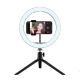 Trust Maku, Ring Light Vlogging kit, Improve your vlogs with this 10 inch ring light, including remote controls, tripod and phone clamp
