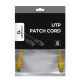 UTP Cat6 Patch cord, 0.25 m, Yellow UTP Cat6 Patch cord, 0.25 m, Yellow