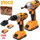Набор Шуруповерт аккумуляторный+винтовёрт ударный INGCO Li-Ion 20V/2*2A CKLI2006 Набор Шуруповерт аккумуляторный+винтовёрт ударный INGCO Li-Ion 20V/2*2A CKLI2006