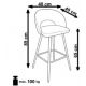 Scaun semi-bar h-96