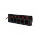 Фильтр импульсных помех SVEN SF-05PL 5 sockets with individual switches, Black, 3m