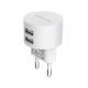 Borofone BA23A Brilliant dual port charger (EU) white, 2xUSB, 703996 (incarcator universal/универсальное зарядное устройство для планшетов и смартфонов) Borofone BA23A Brilliant dual port charger (EU) white, 2xUSB, 703996 (incarcator universal/универсальное зарядное устройство для планшетов и смартфонов)