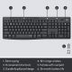 Клавиатура+мышь Logitech Wireless Combo MK295 Silent, Multimedia Keyboard & Mouse, Graphite,USB, Retail, 920-009807 Клавиатура+мышь Logitech Wireless Combo MK295 Silent, Multimedia Keyboard & Mouse, Graphite,USB, Retail, 920-009807