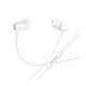 Borofone BM51 white (728890) Hoary universal earphones with microphone, Speaker outer diameter 10MM, cable length 1.2m, Microphone