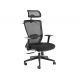 Lumi Premium High-Back Mesh Office Chair CH05-5, Black, Adjustable Tilt Back, Adjustable Headrest, Adjustable Lumbar Cushion, 340mm Nylon Base, 50mm PU Caster, 80mm Class 3 Gas Lift, Weight Capacity