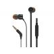 JBL T110 Black In-Ear Headphones, 20Hz–20kHz, Microphone, Remote, Cable, JBLT110BLK