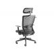 Lumi Premium High-Back Mesh Office Chair CH05-5, Black, Adjustable Tilt Back, Adjustable Headrest, Adjustable Lumbar Cushion, 340mm Nylon Base, 50mm PU Caster, 80mm Class 3 Gas Lift, Weight Capacity