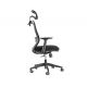 Lumi Premium High-Back Mesh Office Chair CH05-5, Black, Adjustable Tilt Back, Adjustable Headrest, Adjustable Lumbar Cushion, 340mm Nylon Base, 50mm PU Caster, 80mm Class 3 Gas Lift, Weight Capacity