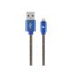 Cablexpert CC-USB2J-AMLM-1M-BL, Blue, cable USB2.0/8-pin (Lightning) Premium Jeans - 1m, USB 2.0 A-plug to 8-pin plug, blister Cablexpert CC-USB2J-AMLM-1M-BL, Blue, cable USB2.0/8-pin (Lightning) Premium Jeans - 1m, USB 2.0 A-plug to 8-pin plug, blister