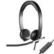 Logitech USB Headset H650e Dual, Bi-directional ECM noise-canceling mic Freq. resp: 100 Hz - 10 KHz Sensitivity: -45 dB +/- 3 dB, 2.5m cable, 981-000519 (casti cu microfon/наушники с микрофоном)