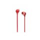 JBL Tune T125BT Red Bluetooth Wireless In-Ear Headphones, 20Hz-20kHz, 16 Ohms, 96dB, Microphone, Remote, BT5.0, 120 mAh Lithium-Ion Polymer up to 16 hours,