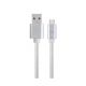 Gembird CCB-mUSB2B-AMCM-6-S, Silver, 1.8m, Cable USB2.0/Type-C Cotton braided  USB 2.0 A-plug to type-C plug, blister Gembird CCB-mUSB2B-AMCM-6-S, Silver, 1.8m, Cable USB2.0/Type-C Cotton braided  USB 2.0 A-plug to type-C plug, blister