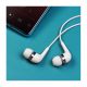 Borofone BM39 white (716880) Refined chant universal earphones with mic, Speaker outer diameter 10MM, cable length 1.2m, Microphone