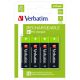 Verbatim AA Rechargeable Battery 2500mAh 4 Pack 49517 Verbatim AA Rechargeable Battery 2500mAh 4 Pack 49517