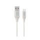 Gembird CC-USB2B-AMLM-1M-BW2, Silver/White, 1m Cable USB2.0/8-pin(Lightning) Premium cotton braided USB 2.0 A-plug to 8-pin Lightning plug, blister Gembird CC-USB2B-AMLM-1M-BW2, Silver/White, 1m Cable USB2.0/8-pin(Lightning) Premium cotton braided USB 2.0 A-plug to 8-pin Lightning plug, blister
