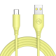Cable silicone Tellur USB to Type-C, 3A, 1m, yellow Cable silicone Tellur USB to Type-C, 3A, 1m, yellow