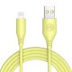 Cable silicone Tellur USB to Lightning, 3A, 1m, yellow Cable silicone Tellur USB to Lightning, 3A, 1m, yellow