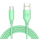 Cable silicone Tellur USB to Type-C, 3A, 1m, green Cable silicone Tellur USB to Type-C, 3A, 1m, green