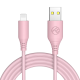 Cable silicone Tellur USB to Lightning, 3A, 1m, pink Cable silicone Tellur USB to Lightning, 3A, 1m, pink