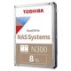 Жесткий диск 3.5 HDD 8TB Toshiba NAS Storage N300 HDWG480UZSVA 7200 rpm SATA3 6GB/s 256MB